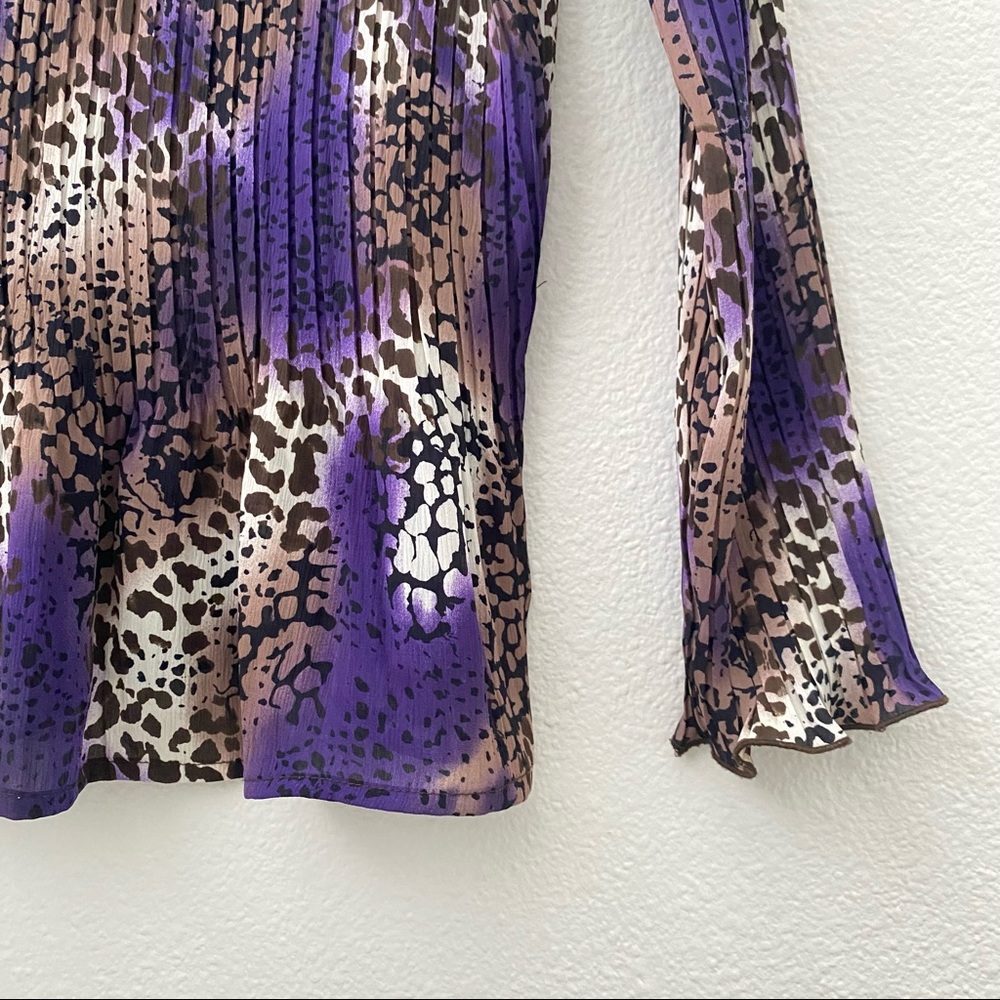 Tanjay Sheer V-Neck Collared Button Down Blouse T… - image 4